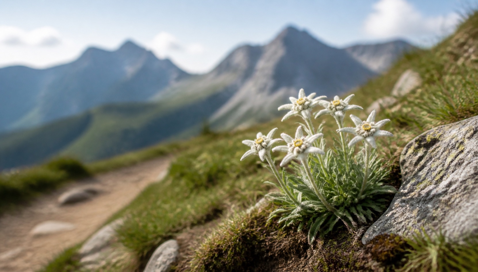 Generated placeholder photograph of Alpine flowers